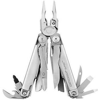Leatherman Surge - Multiherramienta con 21 usos, incluyendo navajas de tamaño completo bloqueables, alicates regulares y de punta, corta alambres, fabricado en EE.UU, en acero inoxidable