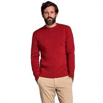 Armor-Lux Groix Men's Marine Sweater in Chili Pepper