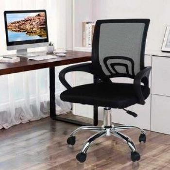 Silla de escritorio Classic Thinia Home con ruedas negro