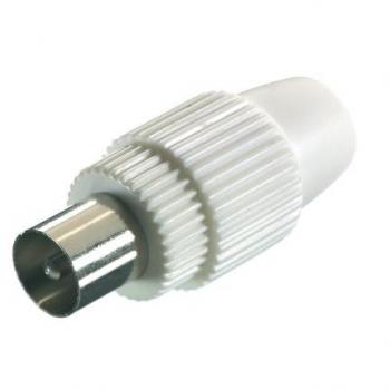 Vivanco 8/11 WS-N, male/male, coaxial, Blanco