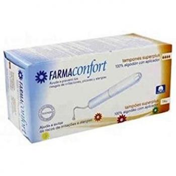 Farmaconfort Super Plus Cotton Tampons with Applicator - 14 Units