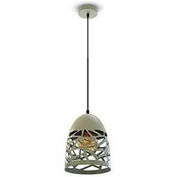 Lámpara de Colgar LED Campana Metálica Satinada con Portalámparas E27 (Máx 60W) Color Gris Mate