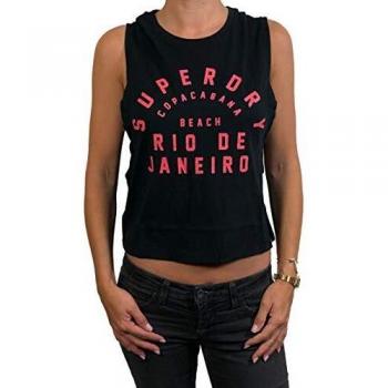 Superdry camiseta para mujer superior Congo Strappy Tank Negro - negro - Medium