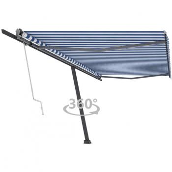 Cortina retráctil automática Día y Noche 500x300 cm naranja marrón azul y blanco