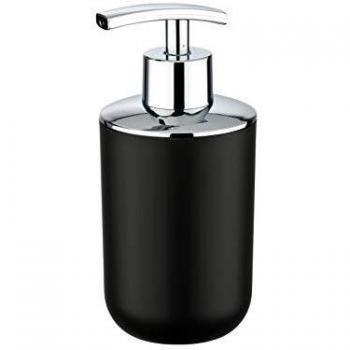 WENKO Dosificador jabón Brasil nero - a prueba de rotura Capacidad: 0.32 l, Plástico