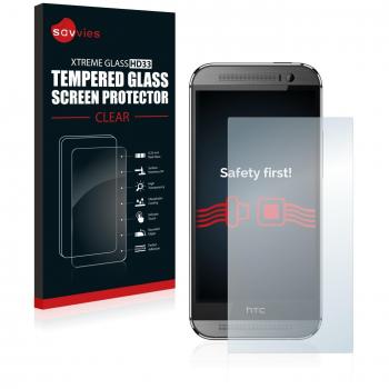 savvies Protector Cristal Templado Compatible con HTC One M8 / M8s Protector Pantalla Vidrio, Protección 9H, Pelicula Anti-Huellas