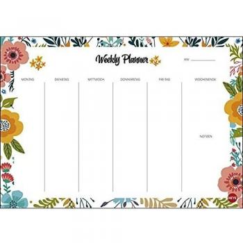 Weekly Planner Flowers DIN A4