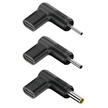 Pack de 3 Adaptadores de Corriente USB-C para Portátiles Samsung, Carga Rápida Power Delivery (PD), Diseño en Ángulo Recto
