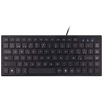 UNYKAch Mini Teclado KB 302, con 83 Teclas Ultra Planas de Membrana, Conexión USB y Disposición QWERTY Español