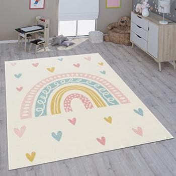 Alfombra Infantil Color Arcoíris 200x280 cm, Crema 4 - Paco Home, Varios Estampados y Tamaños