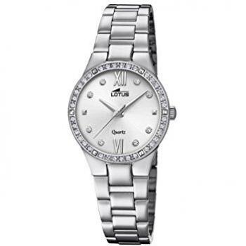 Lotus Watches Reloj Análogo clásico para Mujer de Cuarzo con Correa en Acero Inoxidable 18460/1