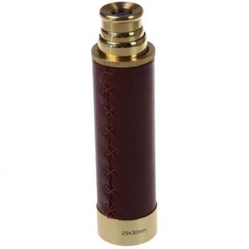 Telescopio de bolsillo de latón 25x30 monocular dorado