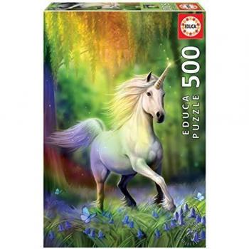 Educa 500 Piece Unicorn Chasing the Rainbow Puzzle