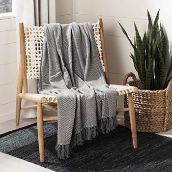 Safavieh Amada Throw Blanket, Grey