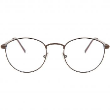 Gafas Anti-Azules Ovaladas Montura Completa Metálica Marrón para Hombre - SmartBuy Collection