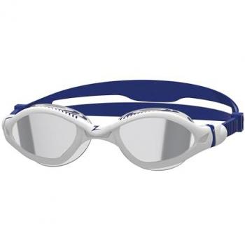Gafas de natación Zoggs Tiger LSR+ Titanium, lentes espejados ahumados, diseño ergonómico, ajuste cómodo, protección UV, anti-vaho