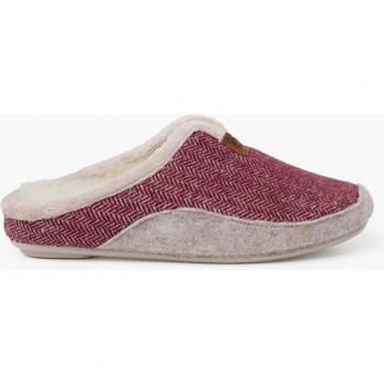 Zapatillas de casa abiertas de niña de pura lana con espiga