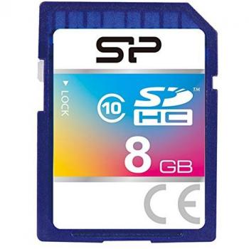 Tarjeta de Memoria SDHC Silicon Power 8GB Clase 10 R/W hasta 40/10 MB/s Azul