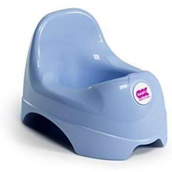 OKBABY Relax - Orinal para bebé con asiento ergonómico y respaldo alto - Azul