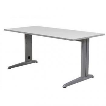 Mesa 200x80 estructura aluminio tablero gris
