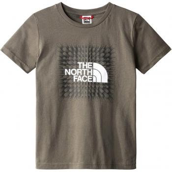 The North Face Camiseta Box para Niños en Color Verde con Logo Pequeño - Modelo Youth de Cuello Redondo y Manga Corta