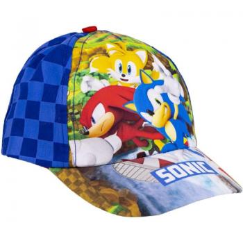 Gorra Visera Curva Sonic Azul Niños 4-8 Años Colección Bordados Velcro Ajustable