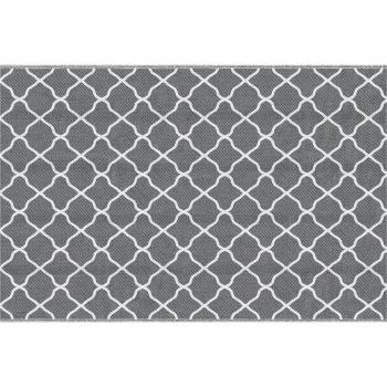 Alfombra Exterior Reversible e Impermeable Gris 274x182 cm