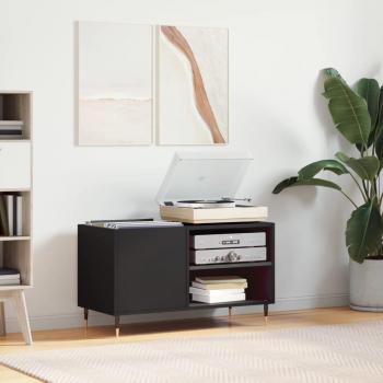 Soporte para móvil negro de madera multicapa, dimensiones 85x38x48 cm