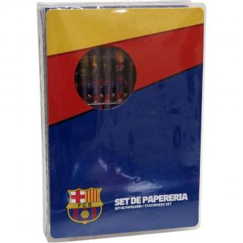Set de Papelería FC Barcelona 25 Piezas Azul Marino Amarillo Naranja Junior