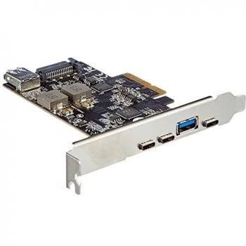 Tarjeta PCI Express x4 a 3 x USB Type-C + 2 x USB Tipo-A - SuperSpeed USB 10 Gbps - Formato de bajo perfil