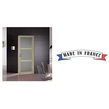 Puerta Acristalada Ayous H204 x L83 Empujador Izquierdo 3 Baldosas Enchapado