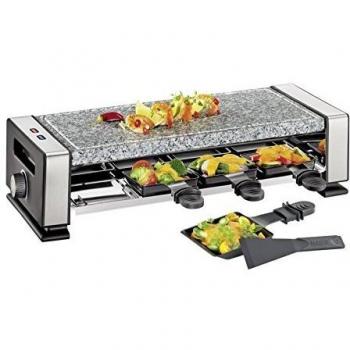 Grill Raclette Eléctrico VISTA8 para 8 Personas con Placa de Mármol y Accesorios Antiadhesivos