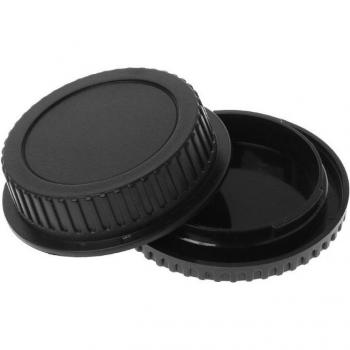 Tapa de Cuerpo de Lente Trasera y Cubierta de Cámara, Protección contra el Polvo, Montaje a Tornillo, Plástico Negro, Repuesto para Canon EOS EF EFS 5DII 5DIII 6