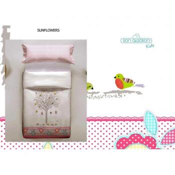 Don Algodon Kids.- Conjunto de funda nordica y almohada Sunflowers
