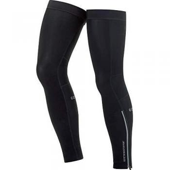 GORE WEAR C3 Unisex Leg Warmers GORE WINDSTOPPER, Size: L, Colour: Black