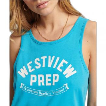 Camiseta Sin Mangas Vintage Athletic Superdry Azul Playa Mujer S