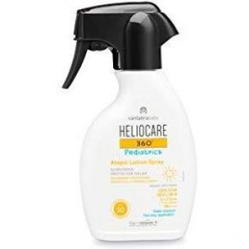 Heliocare 360° Pediatrics Atopic Lotion Body Spray - 250ml | Kids Sun Spray for Body | UVA UVB Visible Light Infrared-A Sun Protection | For Children's Sensitive Skin | Supercharged with Antioxidants
