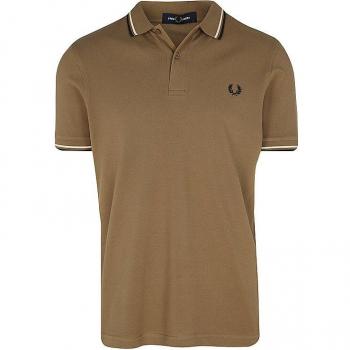 Fred Perry Twin Tipped Polo Shirt - Camel - Men's Size L