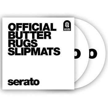 Alfombrillas Antideslizantes Serato Butter Rugs 12 Blancas con Logotipo Negro