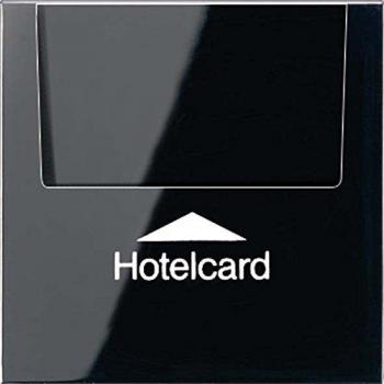 Jung LS590 Black Hotel Card Switch Cover Plate