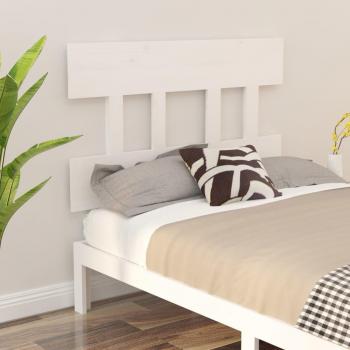 Cabecero para cama madera maciza de pino blanco 78,5x3x81 cm