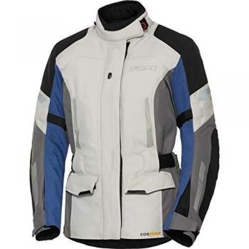 FLM Chaqueta de Moto con Protectores Chaqueta de Moto Damen Touren Textiljacke 3.0 Grau XXL, Damas, Tourer, Todo el año, Gris