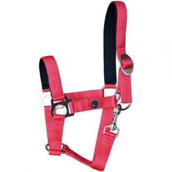 Cabezada Acolchada para Caballos Harry's Horse - Halter Forrado Mediano Rojo