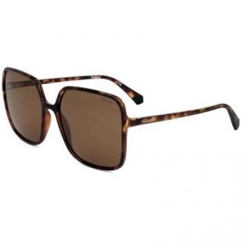 Polaroid Square Havana Brown Polarized Sunglasses - One Size