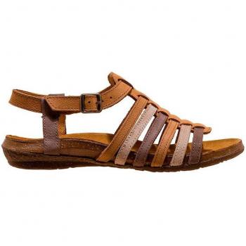 Sandalias planas de mujer El Naturalista N5056 Wakataua en piel multicolor