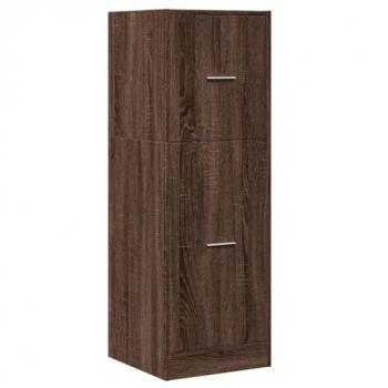 Armario botiquín de madera ingeniería marrón roble 40x41x118 cm