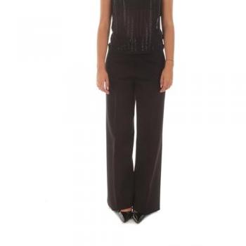 Twinset Women's Slim-fit Black Trousers with Belt - Size 2XS