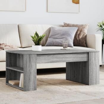 Mesa de centro de madera de ingeniería gris Sonoma 102x55x42 cm