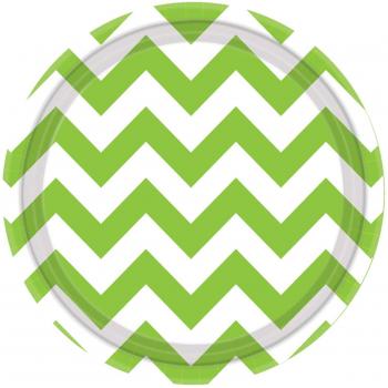 Amscan International – 541492 – 53 – 18 cm), color verde verde Chevron papel placa