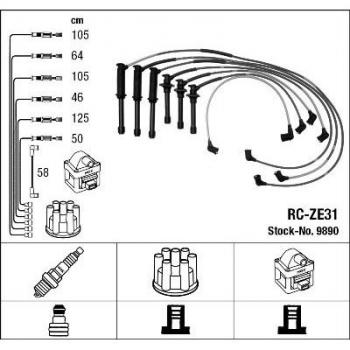 Juego de cables de encendido NGK 9890